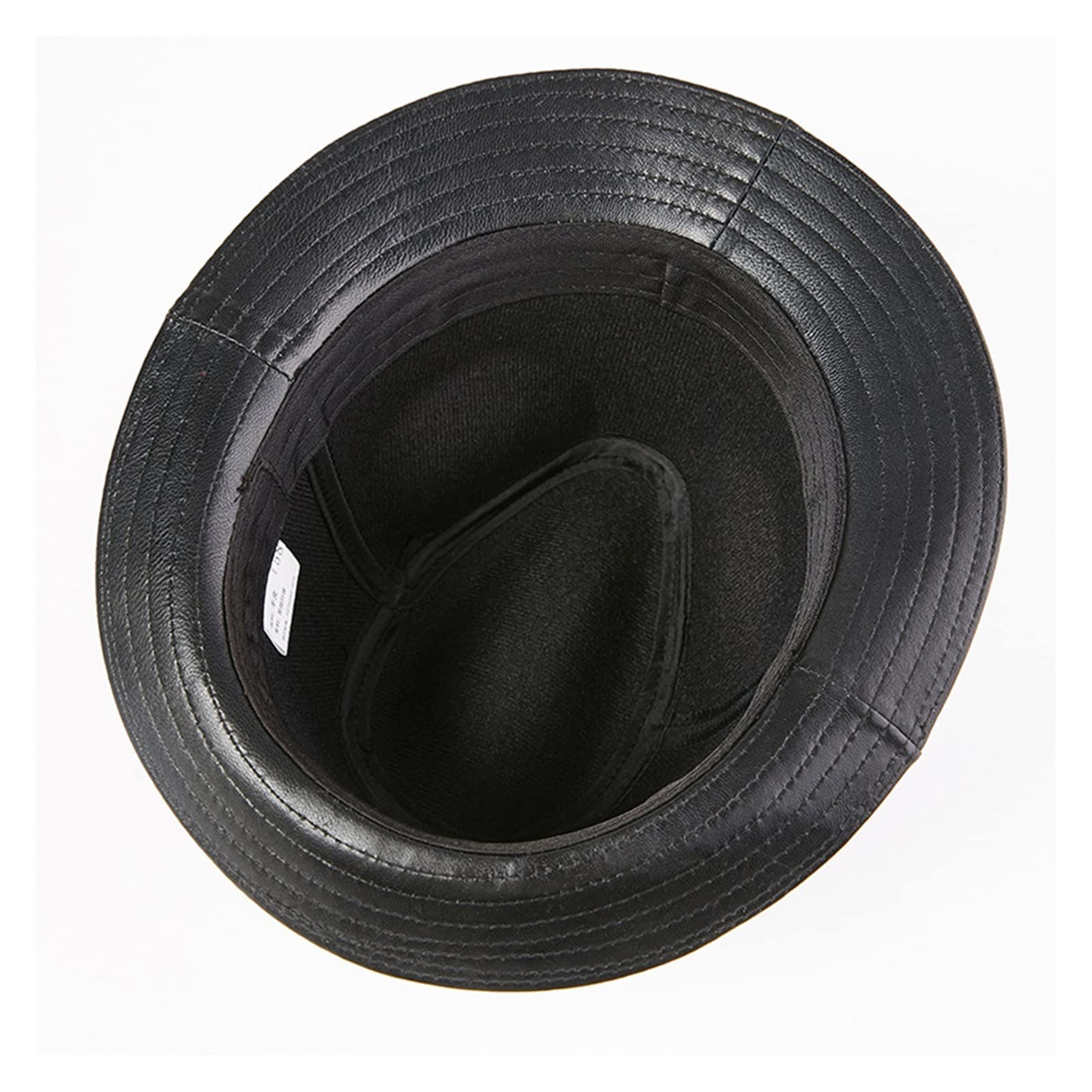 Cappello Reale in Pelle Jazz Cappello Uomo Autunno Inverno Inverno Stile Britannico Marrone Nero Berretto Piatto Nero(Deep Brown,L55-56cm)