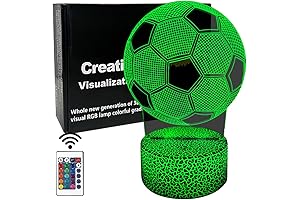 Fullosun Kids Night Light Soccer 3D Optical Illusion Lamp
