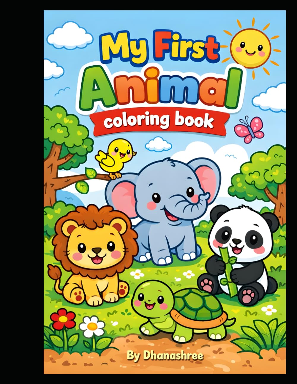 Colorful Animals: Fun Coloring Book for Kids Aged 3 to 6: Fun and Easy Coloring Pages for Toddlers and Preschoolers Ages 3-6
