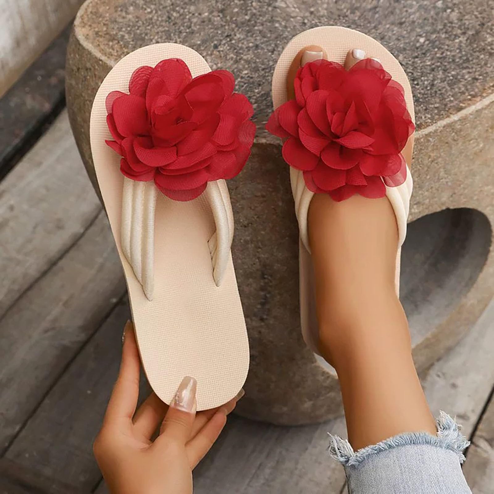 Sandalias de mujer con plataforma - Chanclas de verano de playa con