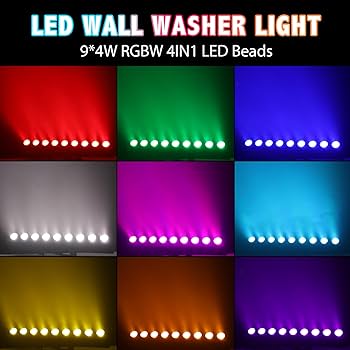 Amazon.com: ENDYSHOW LED Stage Wash Light Bar,50W 9 LED 4IN1 RGBW