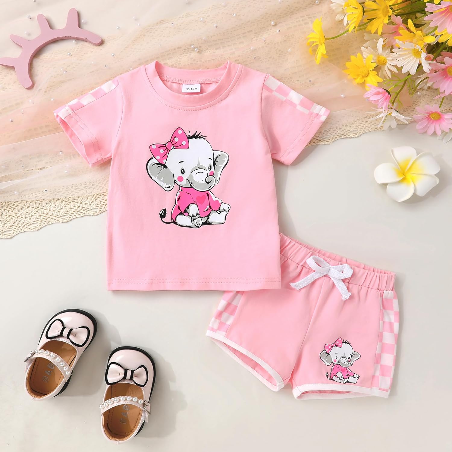 YOUNGER TREE Toddler Infant Baby Girls Summer Outfits Leopard Print Short Sleeve Pocket T-Shirt Tops Pants Clothes Sets - Image 2