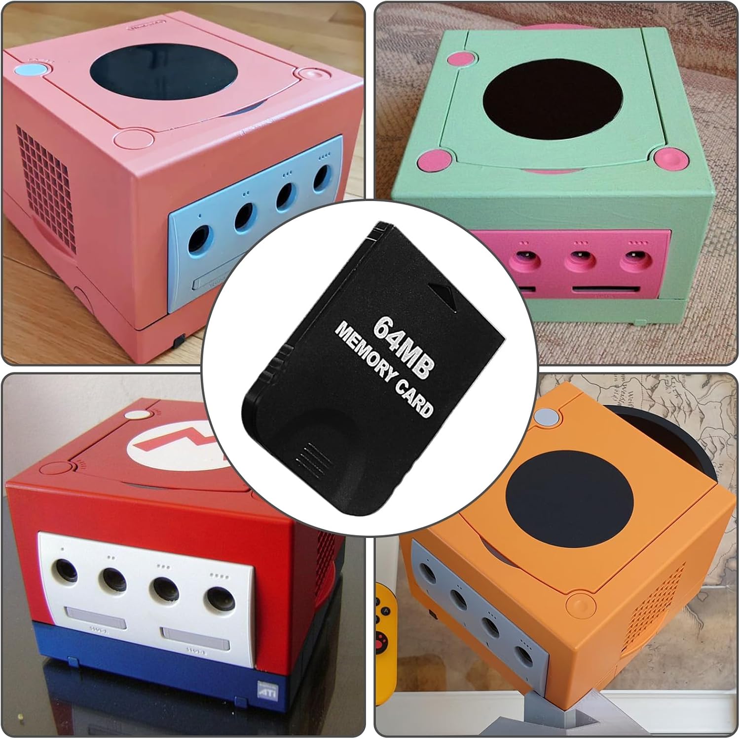 64MB(1019 Blocks) High Speed Gamecube Memory Card, Game Memory Card Compatible for Nintendo Gamecube and Wii Console Accessory Kits (Black) - Image 4