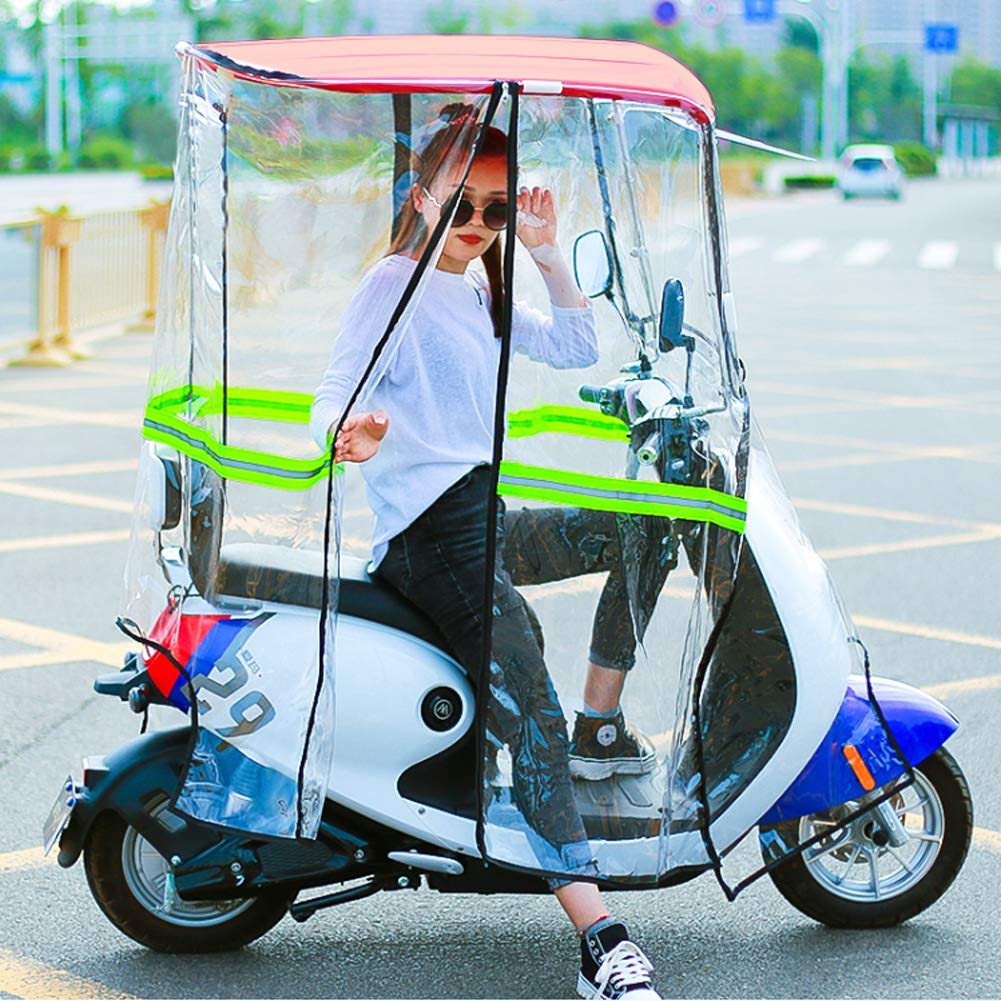 Universal-Regendach für Elektromobil, vollständig geschlossener transparenter Vorhang, Fahrrad-Sonnenschutz, Regenschutz
