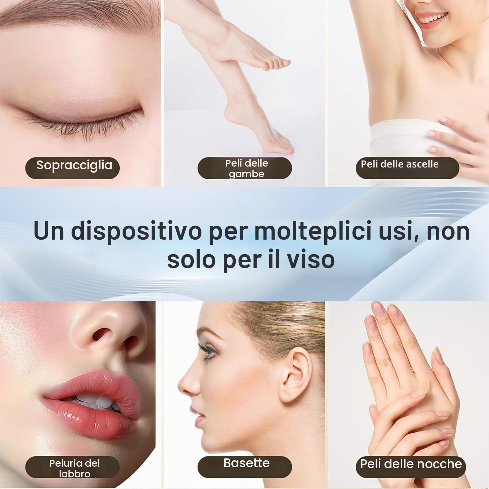 Rasoio Dermaplane Sonic，Rimozione Peli Viso 3 Velocità Ricaricabile per Donne con LED & 5 Lame di Ricambio - Rimozione Gentile Lanugine Pesca & Esfoliazione, Ricarica USB