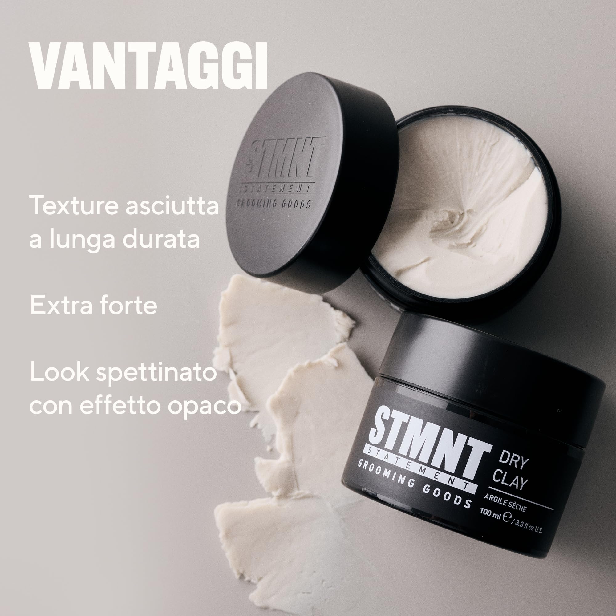 STMNT Grooming Goods Dry Clay | Extra Matte Finish | Super Strong Control | Easy to Wash Out 100ml