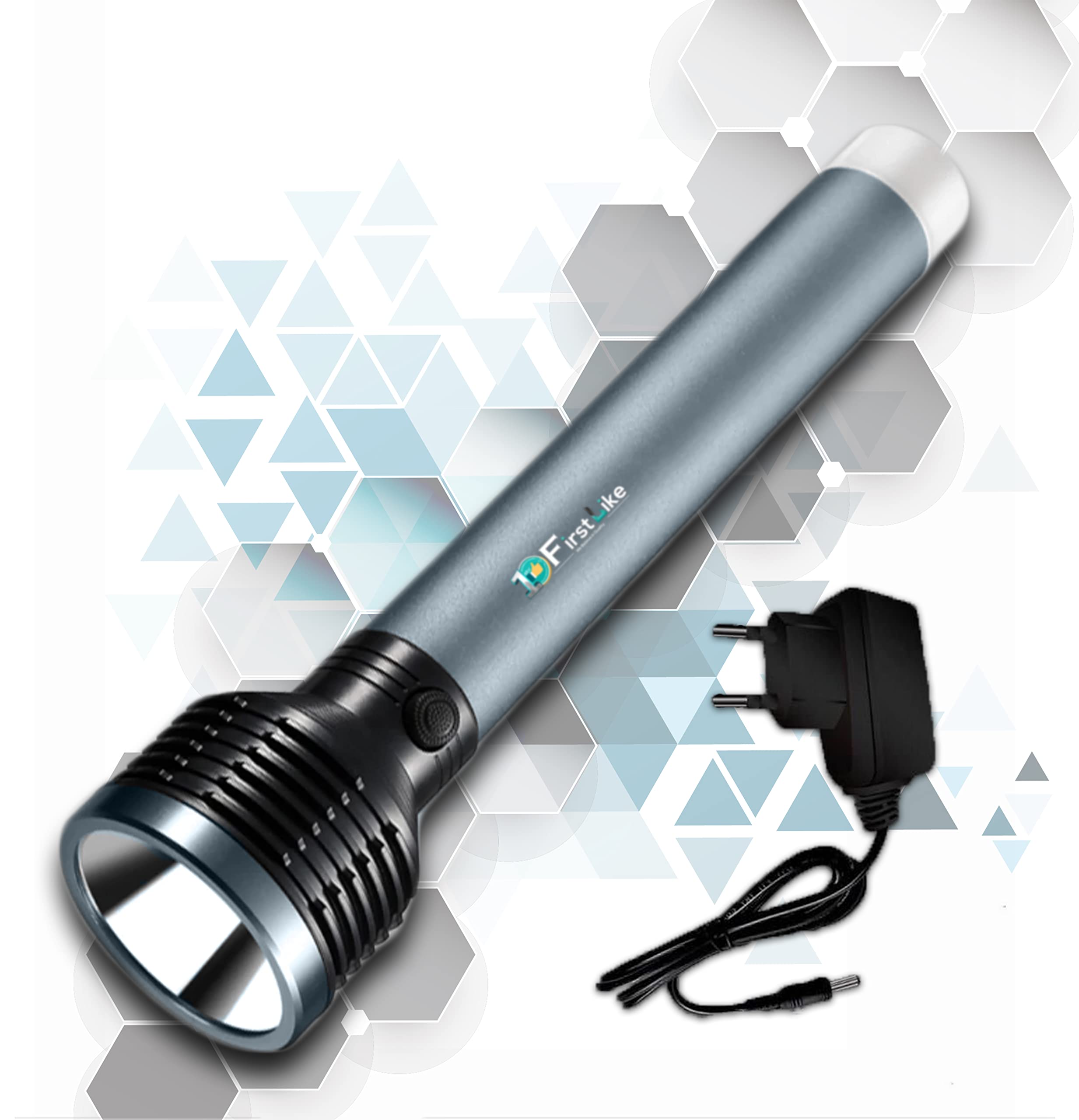 50W Dual Mode Rechargeable Search Light with Aluminum Body with 2400Mah Lithium Battery Torch (50W Aluminium)