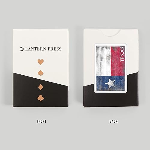 Miniatura 8 de Lantern Press Bandera rústica del estado de Texas (52 cartas de juego, baraja de cartas de tamaño póquer con comodines)
