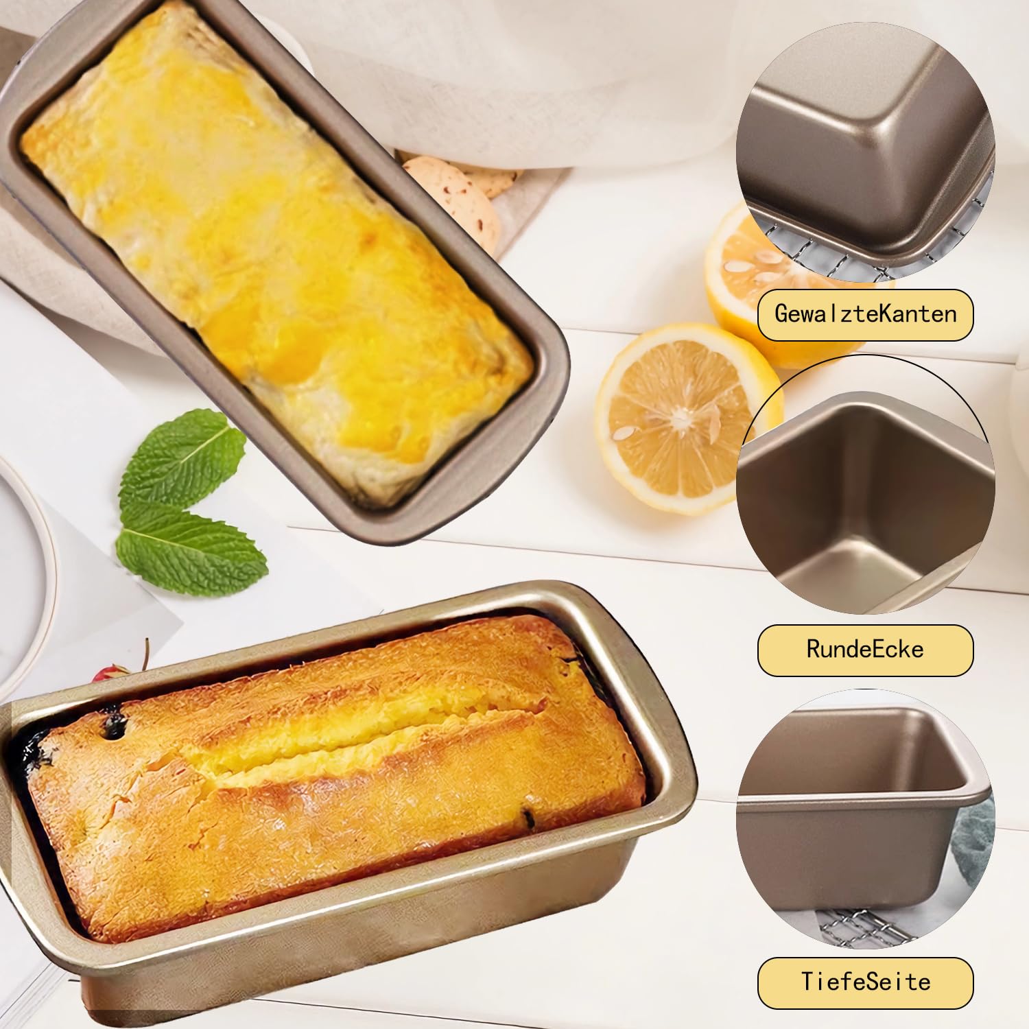 Siliconen Mini Bakvorm, 8 Holtes Rechthoekige Broodvorm Klein Broodpan Browniepan Antiaanbaklaag Kleine Bakvorm Mini-Taartvormen Voor Brood, Brownies, Chocolade, Zeep, Hars, 33 X 23,5 X 3 Cm