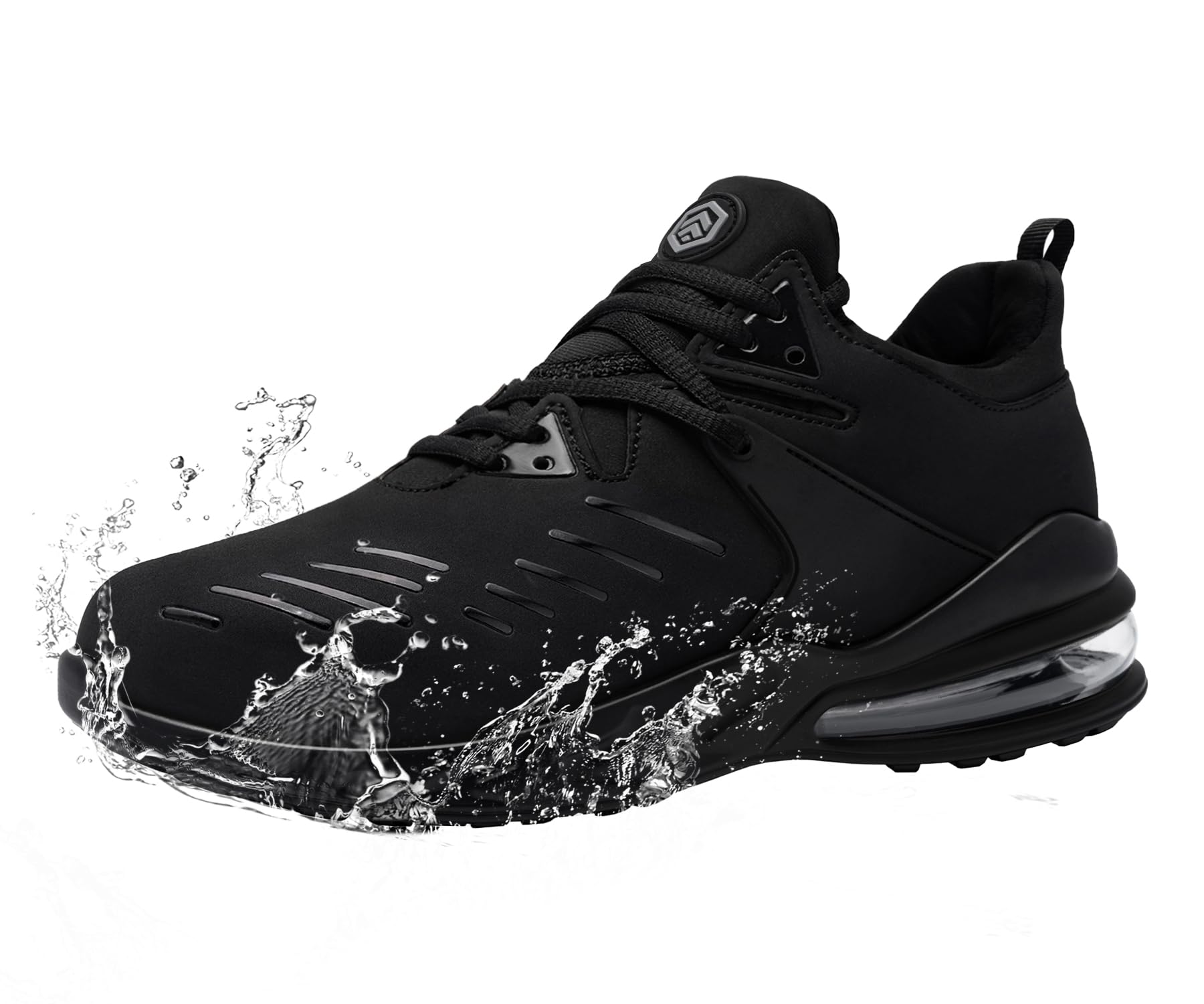 LARNMERN Steel Toe Shoes for Men Waterproof Slip Resistant Work Sneakers Athletic Durable Lightweight Comfortable Water Resistant Indestructible Construction Tennis Air Cushion