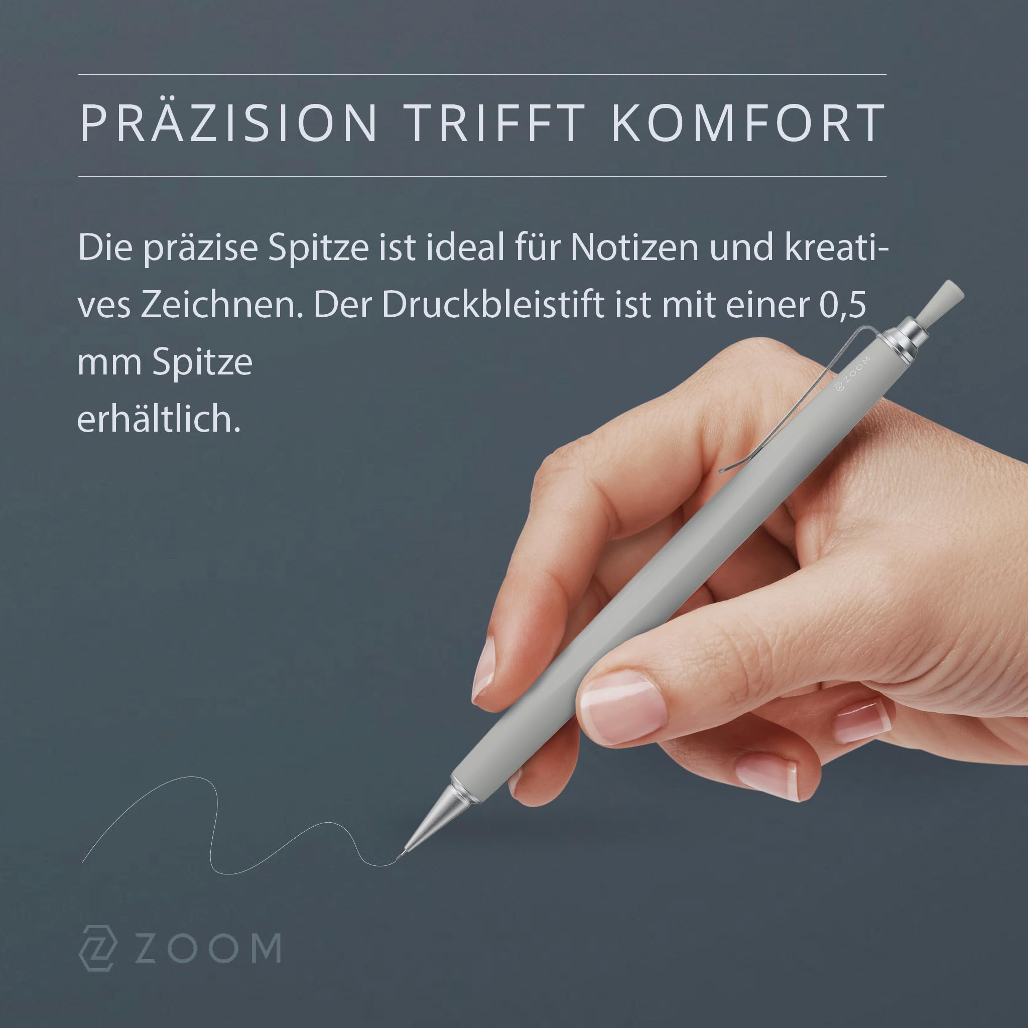 Tombow ZOOM L2 Druckbleistift, 0,5mm, Mattgrau [SH-ZL2-C78]