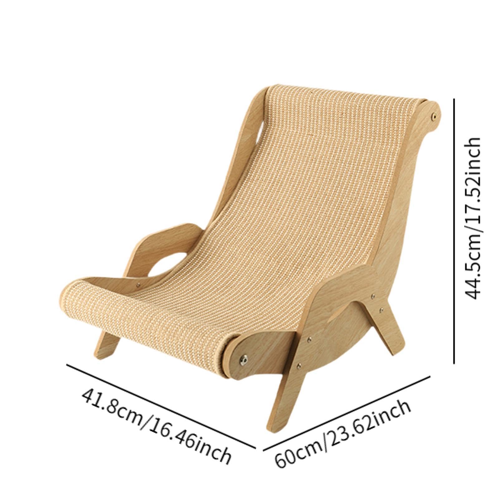 Silla de Playa de Madera para Gatos, Cama de para Gatos de Interior, Tumbona Resistente para Gatos, Silla de Playa para Mascotas (Gatitos