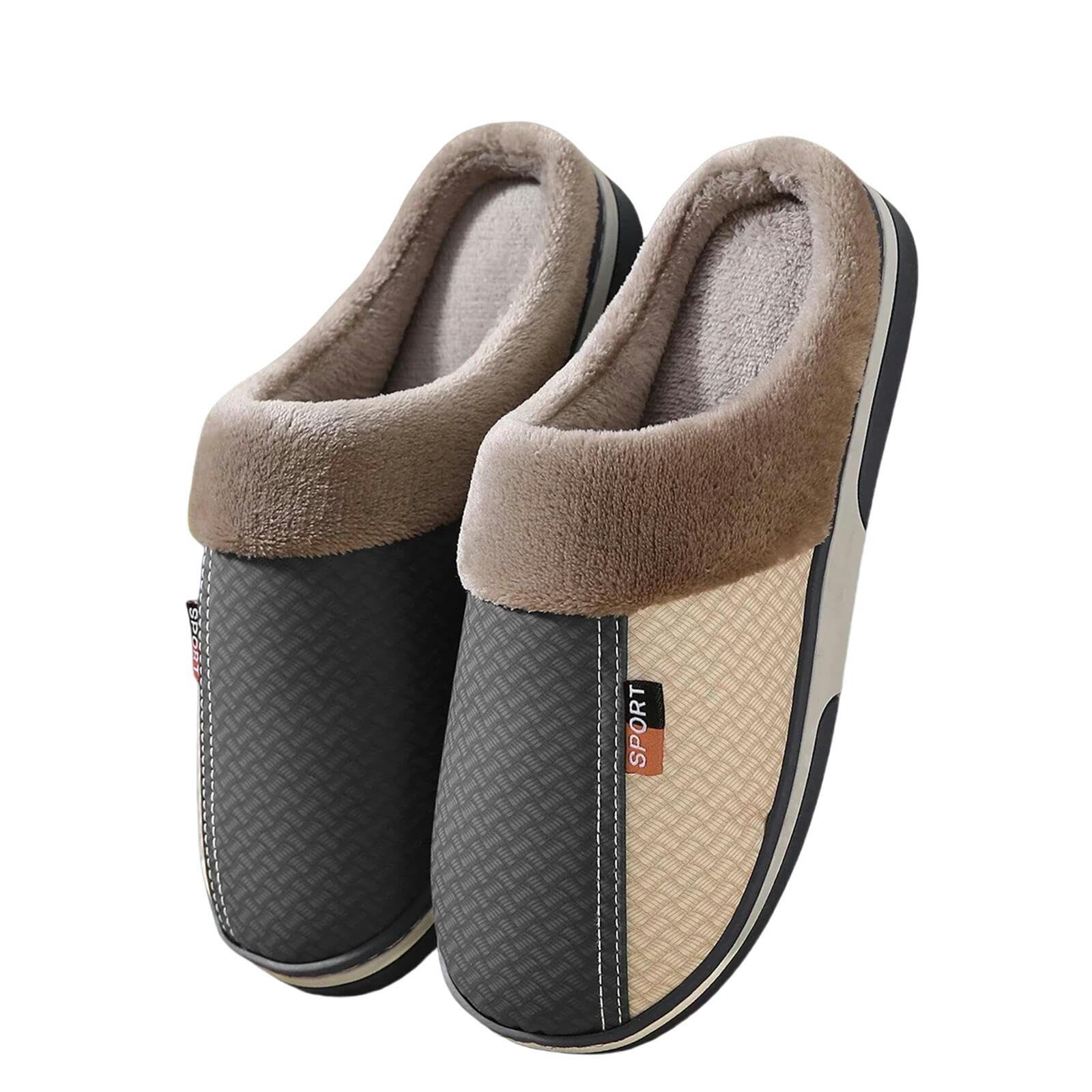 Pantoufles de maison chaudes pour hommes avec semelle d'extérieur - 6