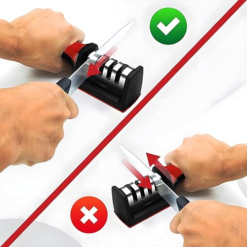 Miniatura 6 de Afilador de cuchillos multifuncional 4 en 1, accesorios de cocina para reparar pulido pulido, herramienta dura para afilar cuchillos de hoja