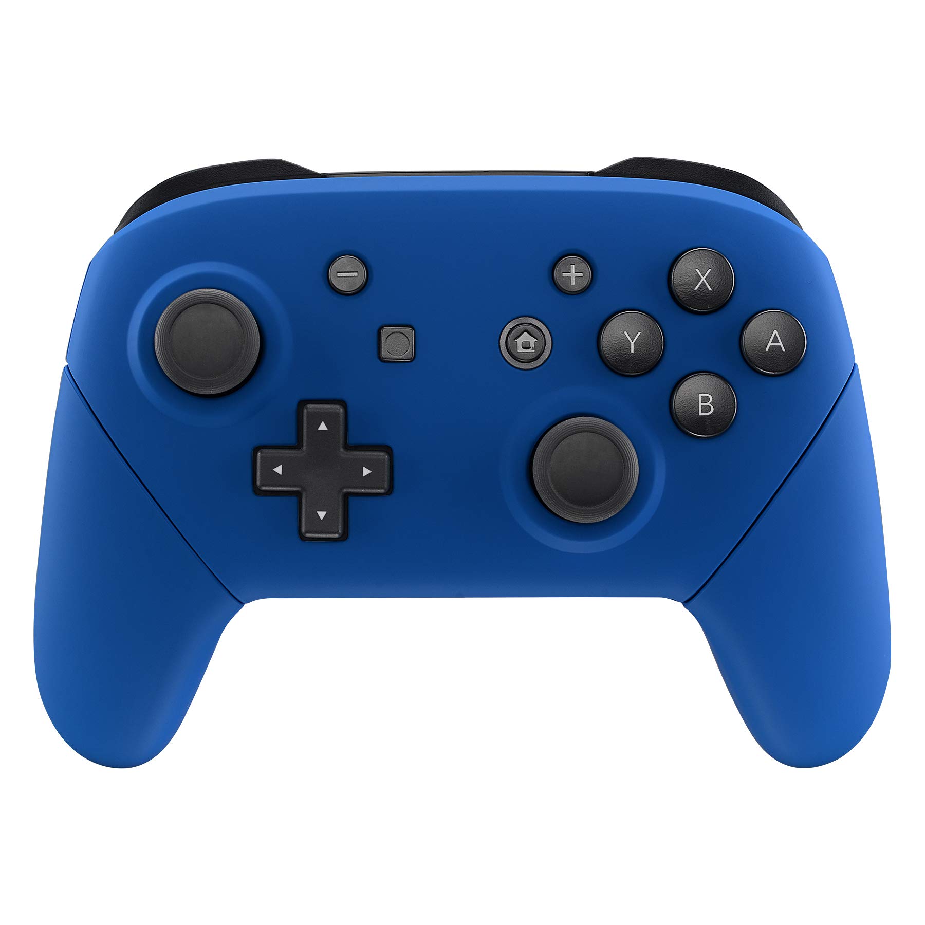 eXtremeRate Griff Hülle Set für Switch Pro Controller, Matt DIY-Ersatz Front Case/Rücken Gehäuse&Handgriff Grips Shell Zubehör für Nintendo Switch Pro Controller-Blau