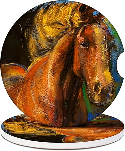 Miniatura 22 de Posavasos para Portavasos de Automóvil - Posavasos de Cerámica Absorbente de Conejo Fresa con Leche, Paquete de 2, Posavasos para Portavasos de