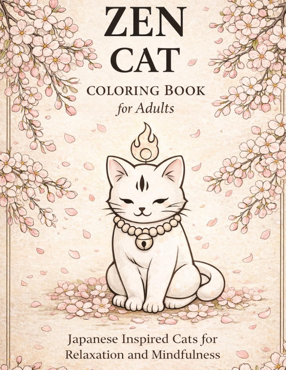 ZEN CAT COLORING BOOK for Adults: Japanese Inspired Cats for Relaxation and Mindfulness