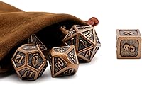 Vista 12 de Metal Dice Set, HNCCESG Polyhedral D&D Dice for Dungeons and Dragons RPG DND Dice for Role Playing MTG Tabletop Gaming Shadowrun Pathfinder 7PCS D20