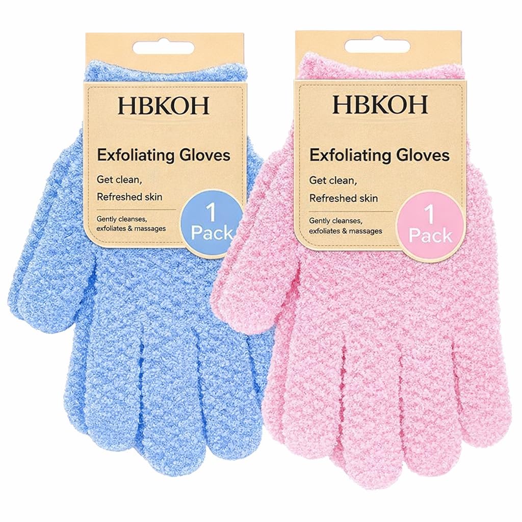 Premium Skin exfoliating Shower body gloves for bathing (2 pairs) | Dual texture Hydro Body scrub Deep Exfoliate gloves for dead skin | Spa massage, body scrubber, bathing hand gloves for Women & Men-image-17