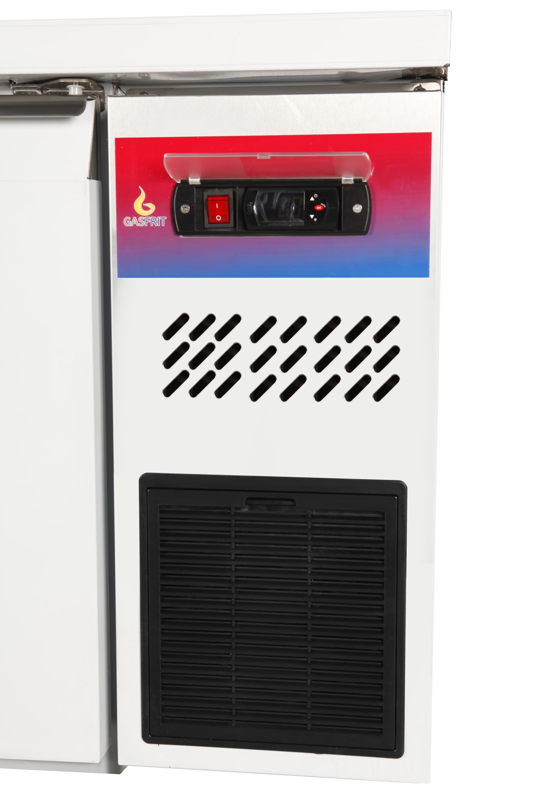 Mesa Refrigerada Profesional Acero Inoxidable con Peto 100 mm, 2 o 3 Puertas, Ventilada, Frente y Bajo Mostrador, Termostato Digital Carel – Hostelería