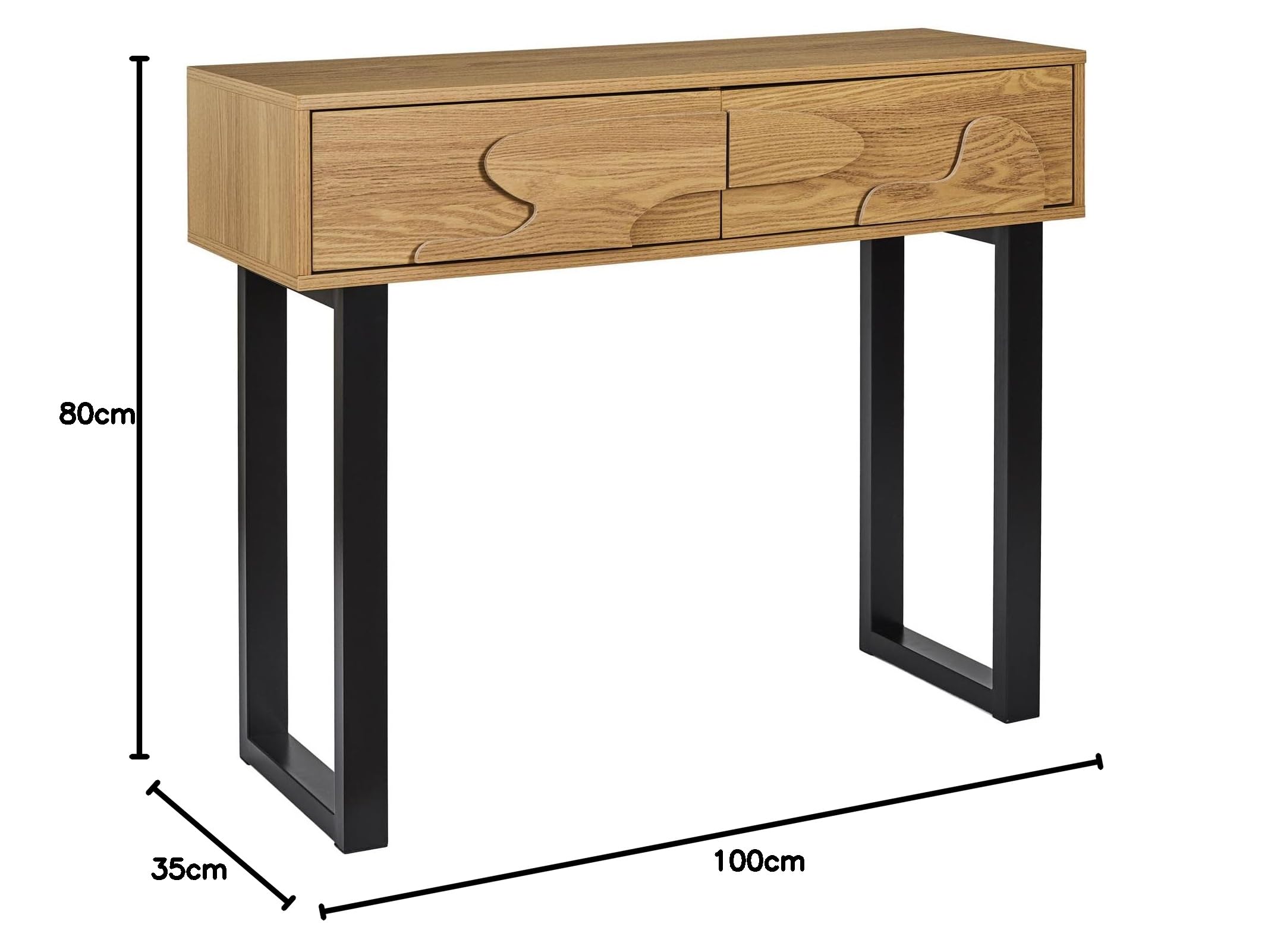 HOME DECO FACTORY Console Moderne avec Étagères Rangement Optimisé Marron