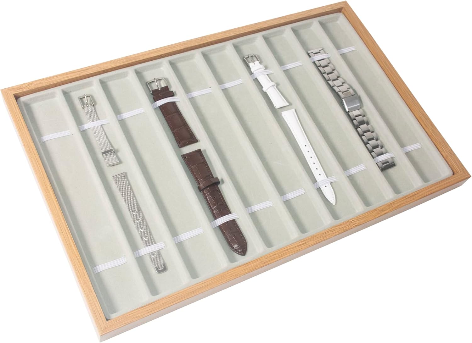 VEEKALA Watch Band Organizer Tray, 10 Watch Bands Straps
