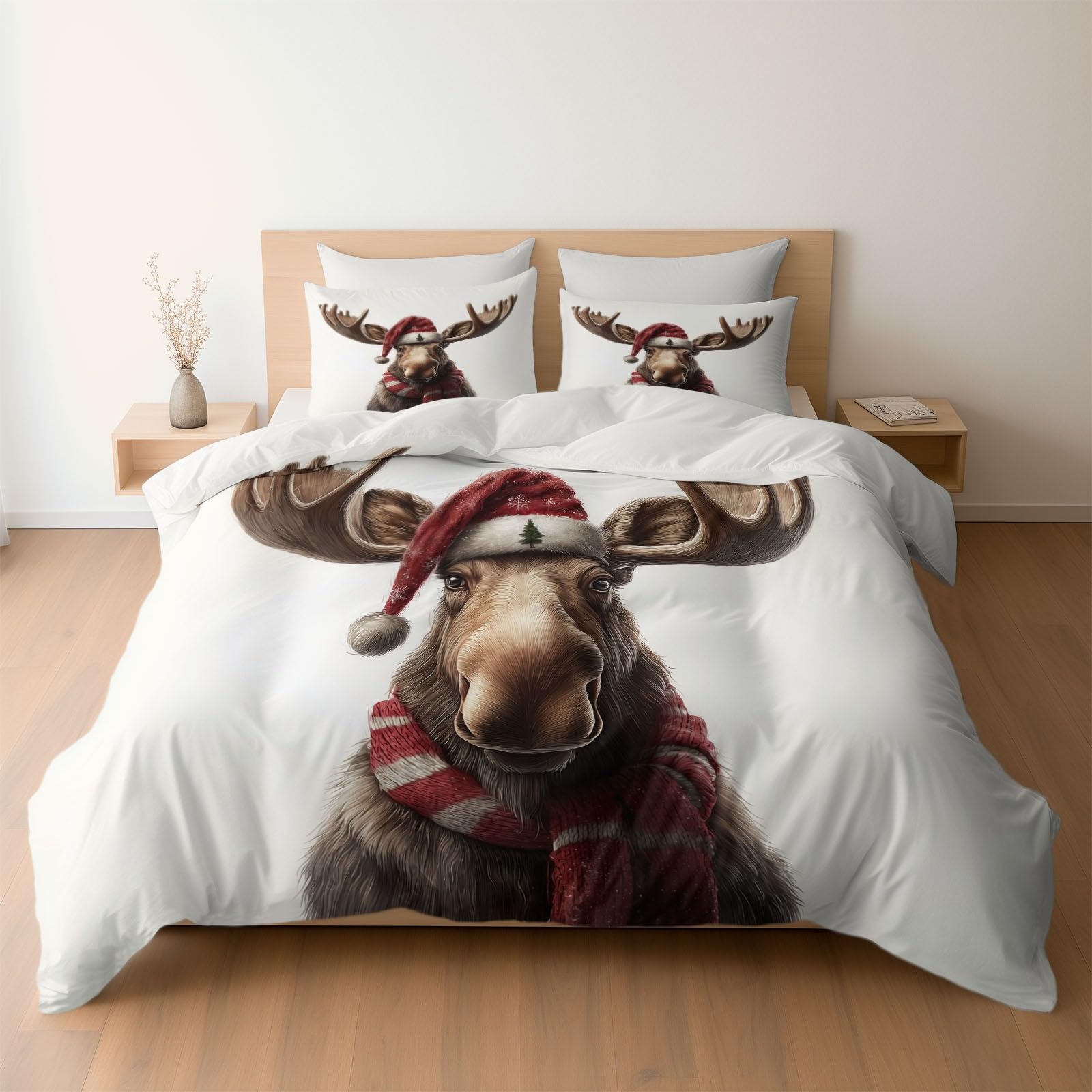 Housse de couette renne de Noël pour illuminer la chambre des enfants en hiver