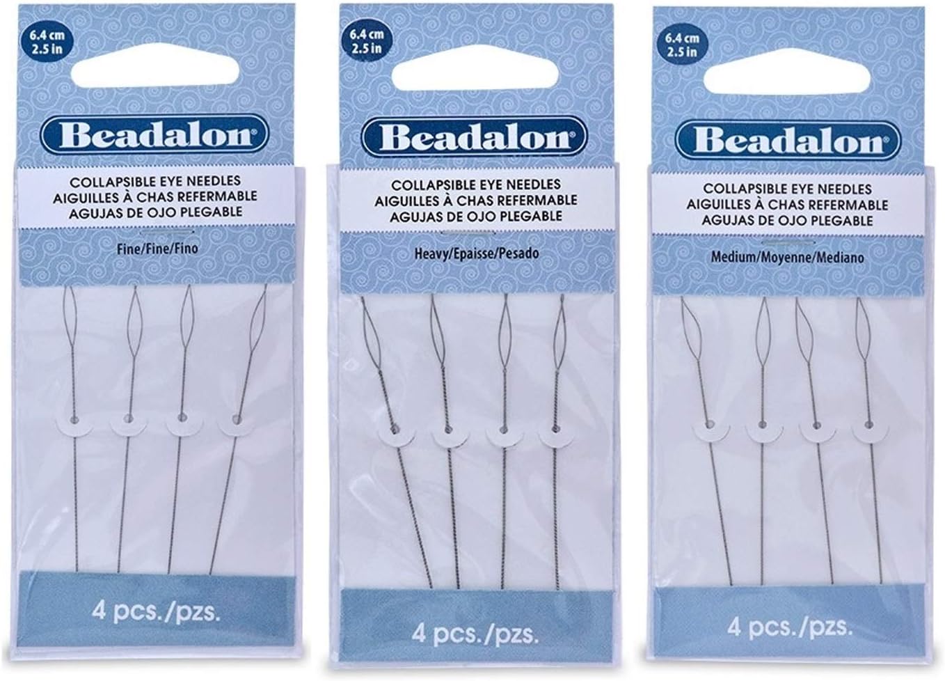 Venus Collapsible Eye Needle, 2pc. Heavy, 2.5", 6.4 cm – Bead Buddy