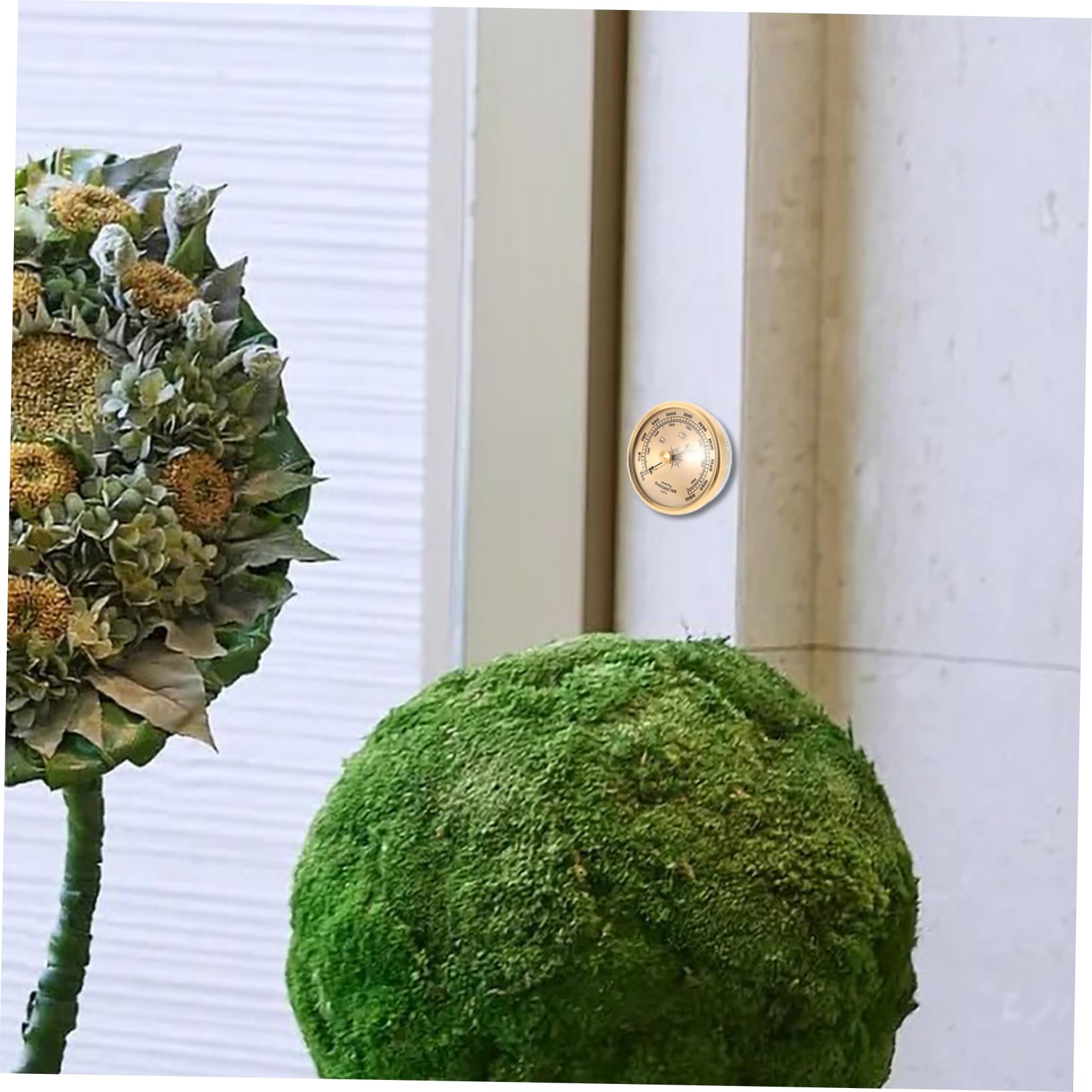 BESPORTBLE Barómetro Analógico Ajustable Con Esfera De Diseño De Punteros Medidor Presión Aire Doméstico Portátil Indicador Lluvia y Sol Para Uso Hogar y Exterior Herramienta Compact