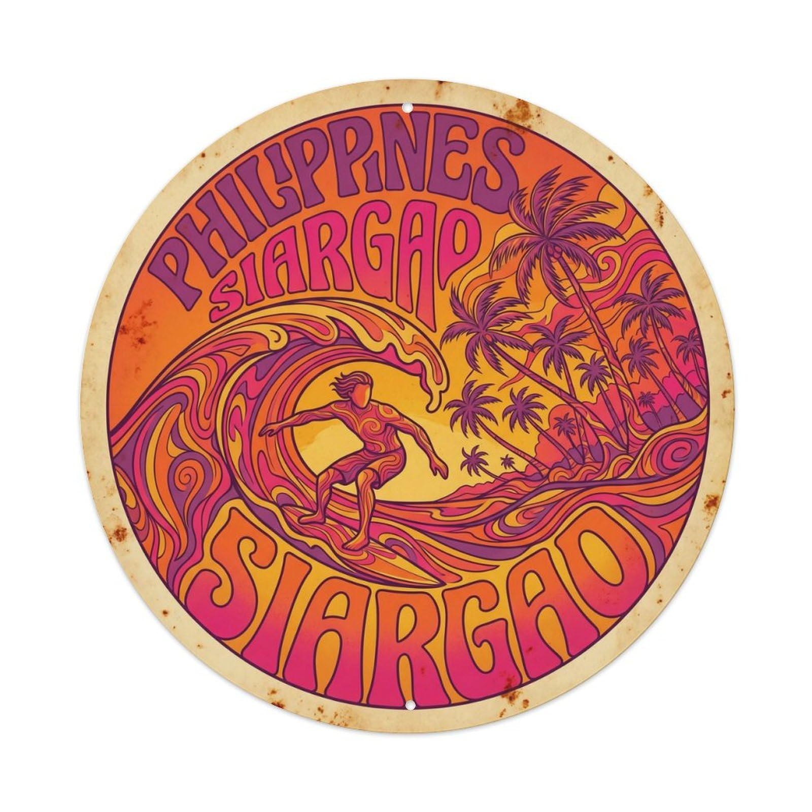 Philippines Siargao Island Destination Ocean Journey Metal Tin Sign