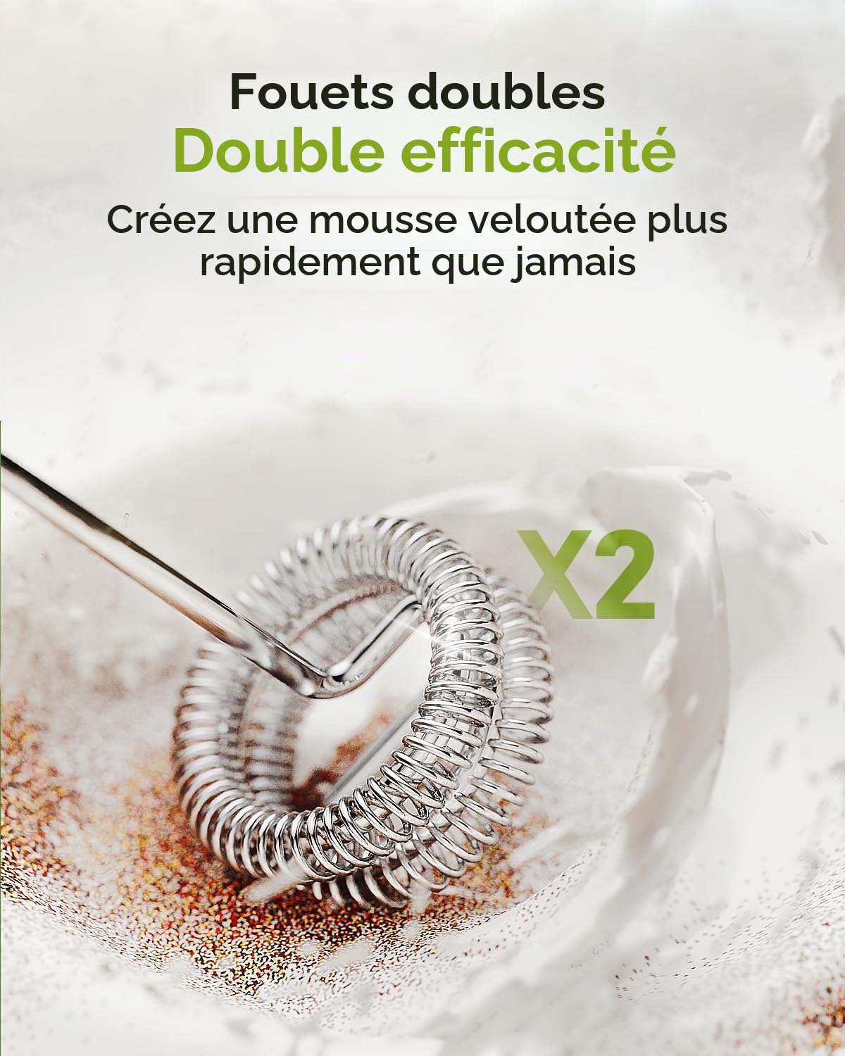 Maestri House Mousseur à Lait Électrique, Rechargeable Mousseur a Lait, Fouet en Acier Inoxydable, étanche Portable Mini Mixeur 2 fouets pour Café, Latte, Cappuccino, Matcha, Lunafro (avec Support)
