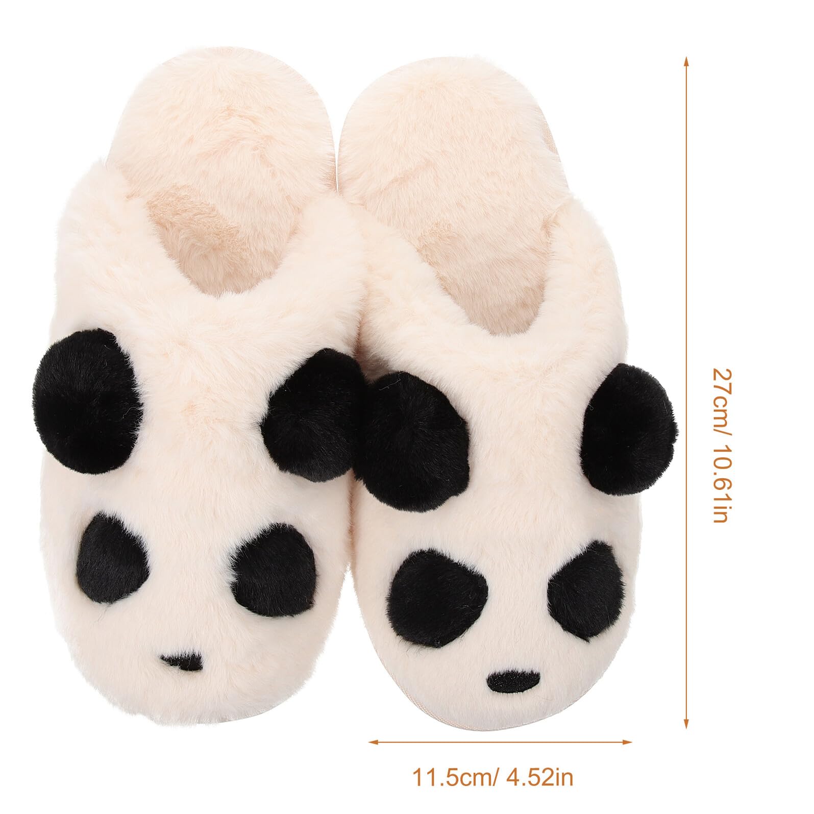 TEHAUX Pantofole Calde da Donna in Peluche a Forma di Panda, Ciabatte Morbide e Pelose per Interni, Comode e Traspiranti per Uso Autunnale e Feste