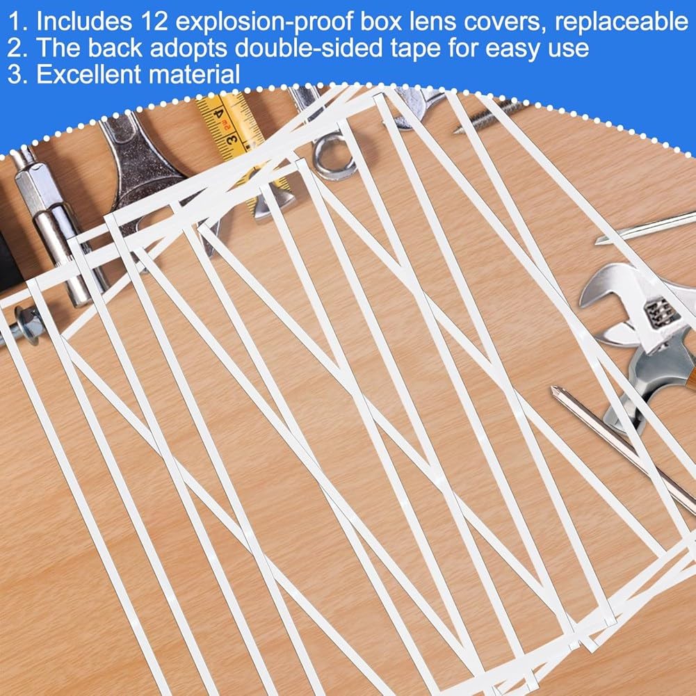 TsoLay Lot de 24 Films Transparents pour Cabine de Sablage, 58 X 28 Cm, Film de Protection pour Miroir de Cabine de Sablage avec Rouleau de Adhésif Double Face B