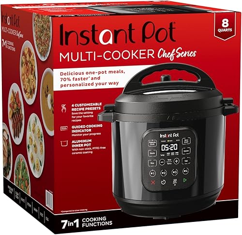 Miniatura 9 de Instant Pot Chef Series - Olla a presión eléctrica de 8 cuartos de galón y olla múltiple con olla interior de acero inoxidable de primera calidad,