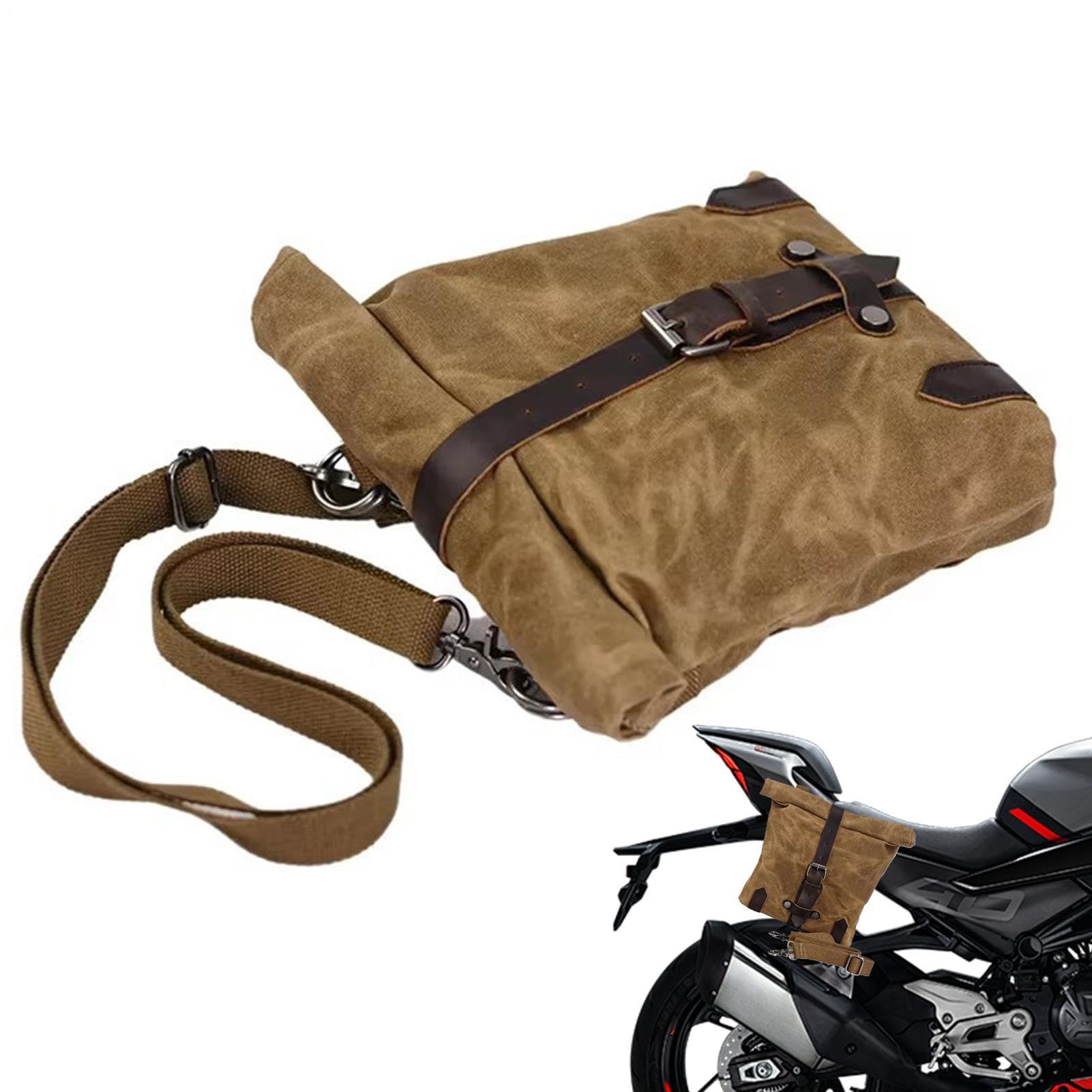 Generico Motorradgepäcktasche - Vintage Werkzeugset aus gewachstem