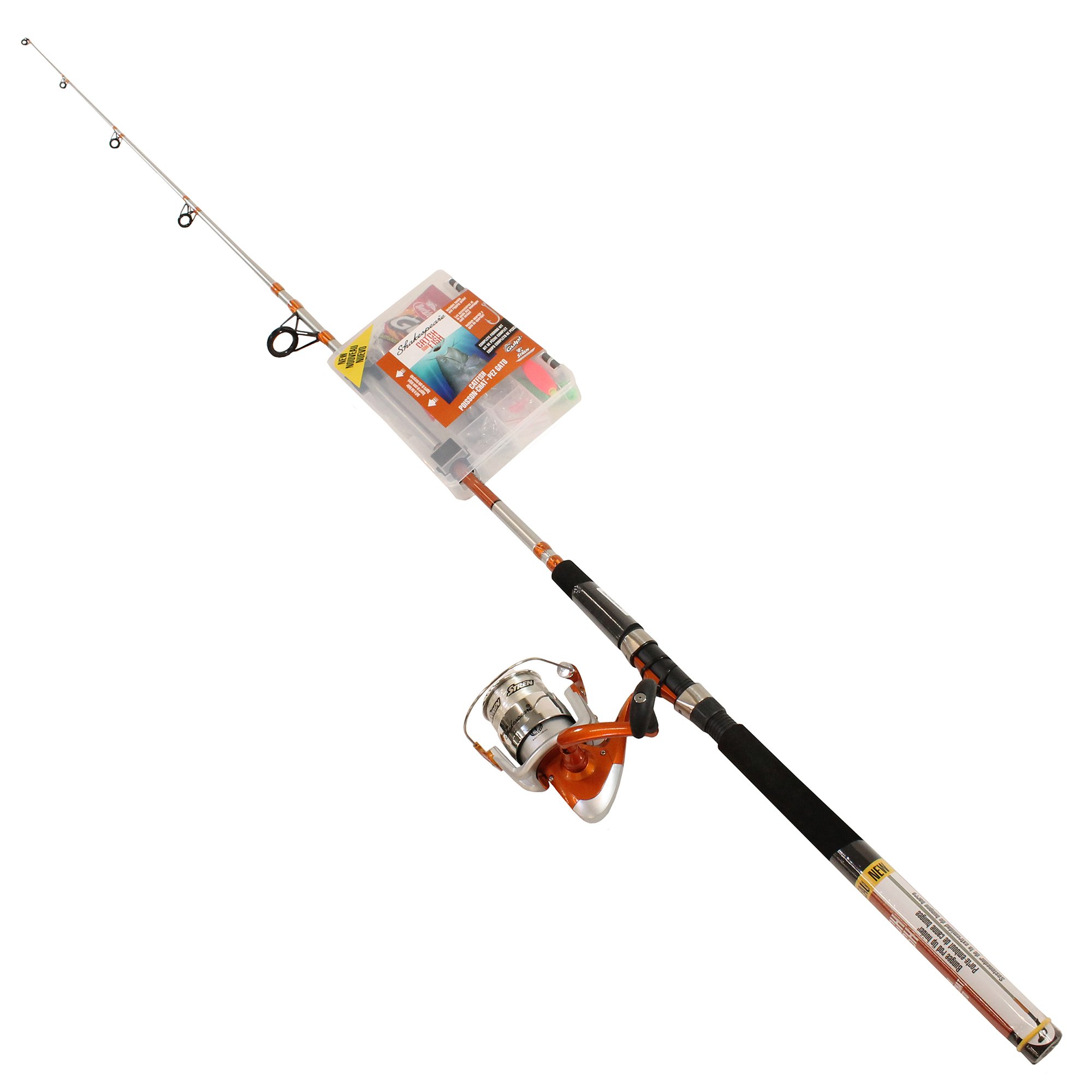 Shakespeare Catch More Fish Spinning Reel and Fishing Rod Combo with Kit
