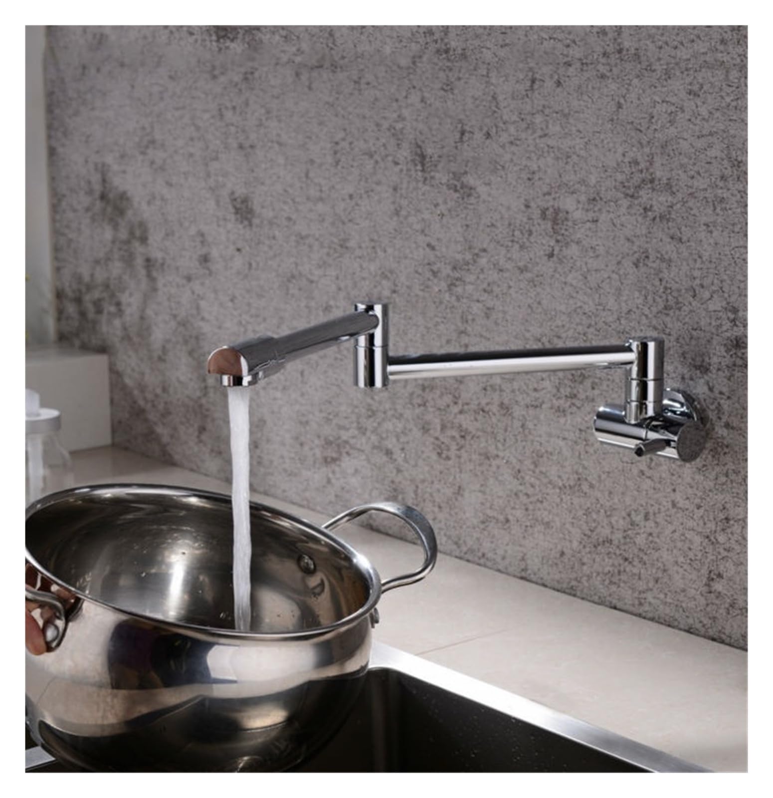 Grifos mezcladores para Fregadero de latón llenado ollas Cocina Pared giratorios Plegables retráctiles y Extensibles la mayoría los escenarios.