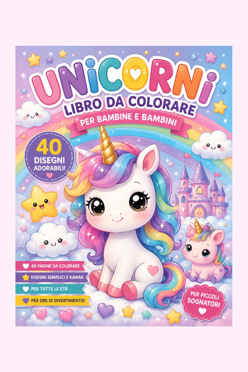 Unicorni: libri da colorare: per bambine e bambini