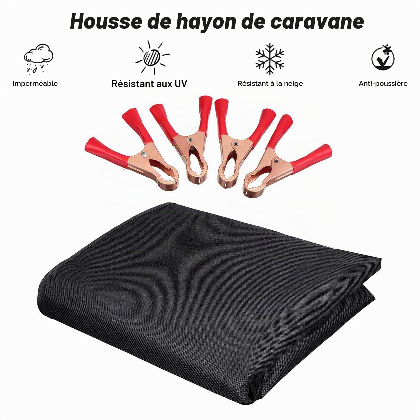 Auvent de porte arrière de grange en tissu Oxford 210D très résistant - Grande taille - Imperméable - Pour VW T4 T5 T6 Transporter