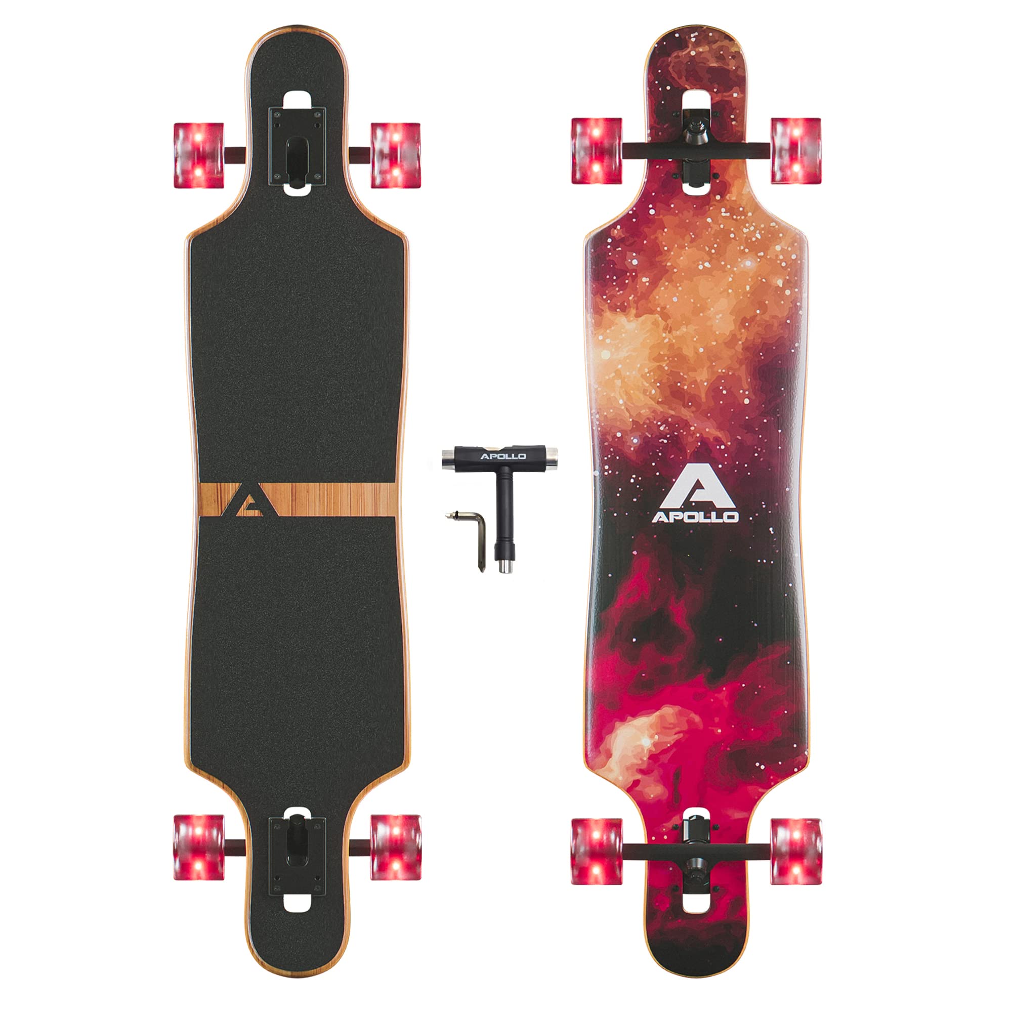 APOLLO Skateboard Longboard - Long Boards for Adults, Teens and Kids. Cruiser Board Skateboards - Kids Longboard Skateboard Cruiser - Patinetas para Adultos - Long Skateboard Longboards