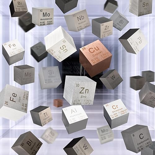 Miniatura 7 de Cubos de elementos metálicos de alta pureza, 99.99% de alta pureza, 0.39 pulgadas, cubo de elementos de alta densidad para colecciones de elementos,