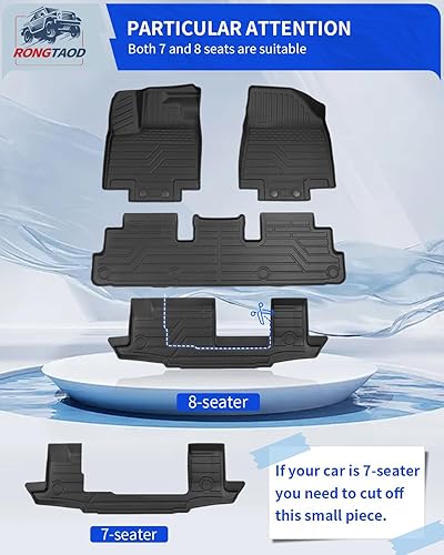Miniatura 6 de Rongtaod Alfombrillas compatibles con Nissan Pathfinder 2022 2023 2024 de 7 y 8 asientos, tapete de carga para maletero, protector de asiento