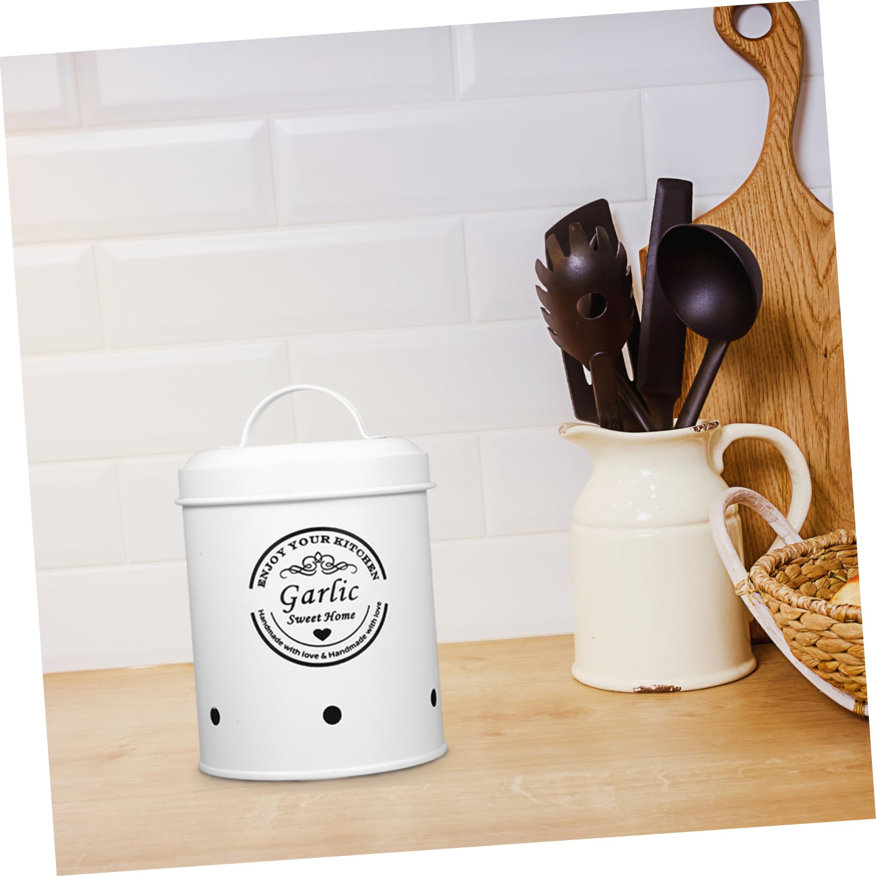 VINTORKY Garlic Holder Storage Container Vegetable Keeper for Kitchen for Storing Garlic Ginger Onions Potatoes and More Stylish Home Organizer