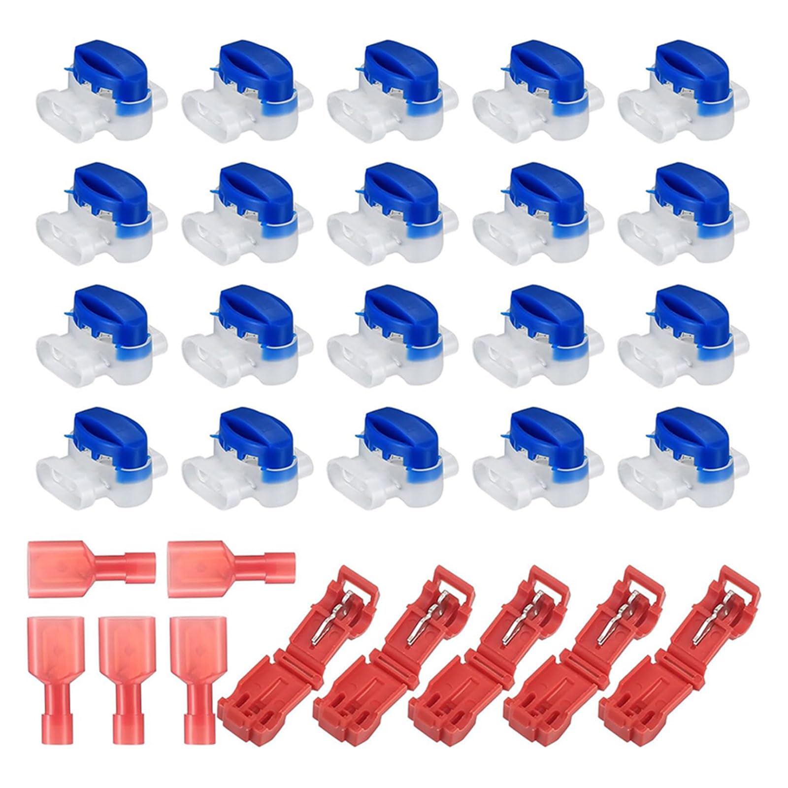 Tsophreniq Sturdy Connector Set Connection Terminals Cable Ends Crimp Connector Cable Clamps Easy Installation Wire Adapter
