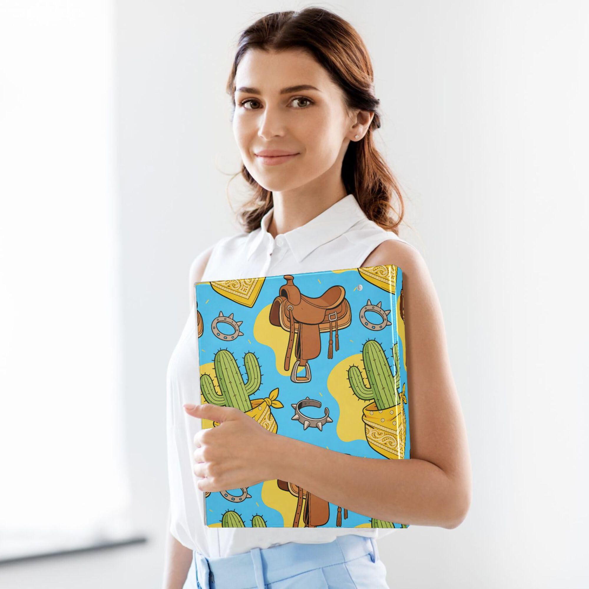 Raccoglitore a tre anelli da 12,7 cm con tasche interne, confezione da 1/2 raccoglitori universitari per studenti, 200 fogli