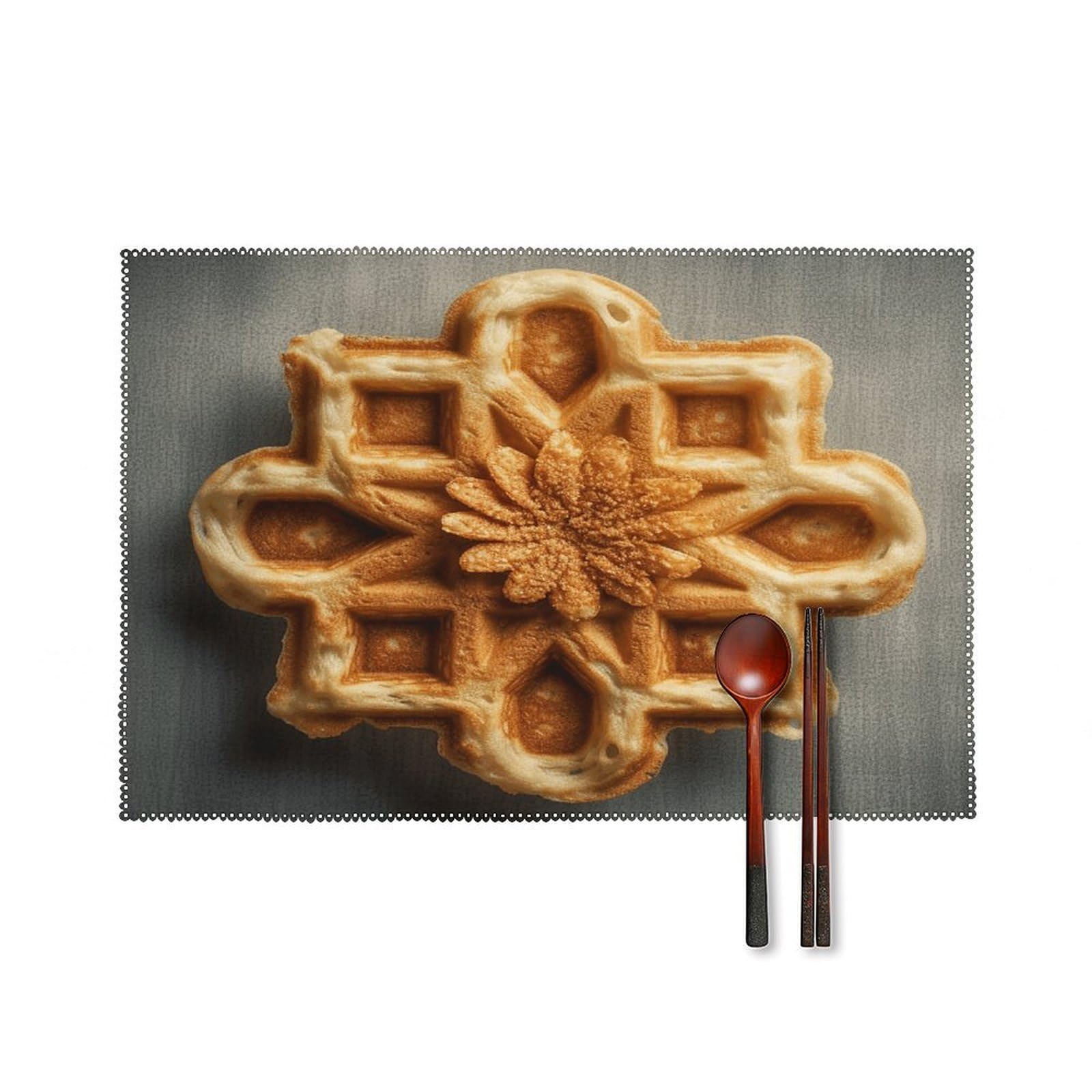 Fodpand Style Flower Shaped Waffles Placemats Set Of 4 Place Mats Table Mats