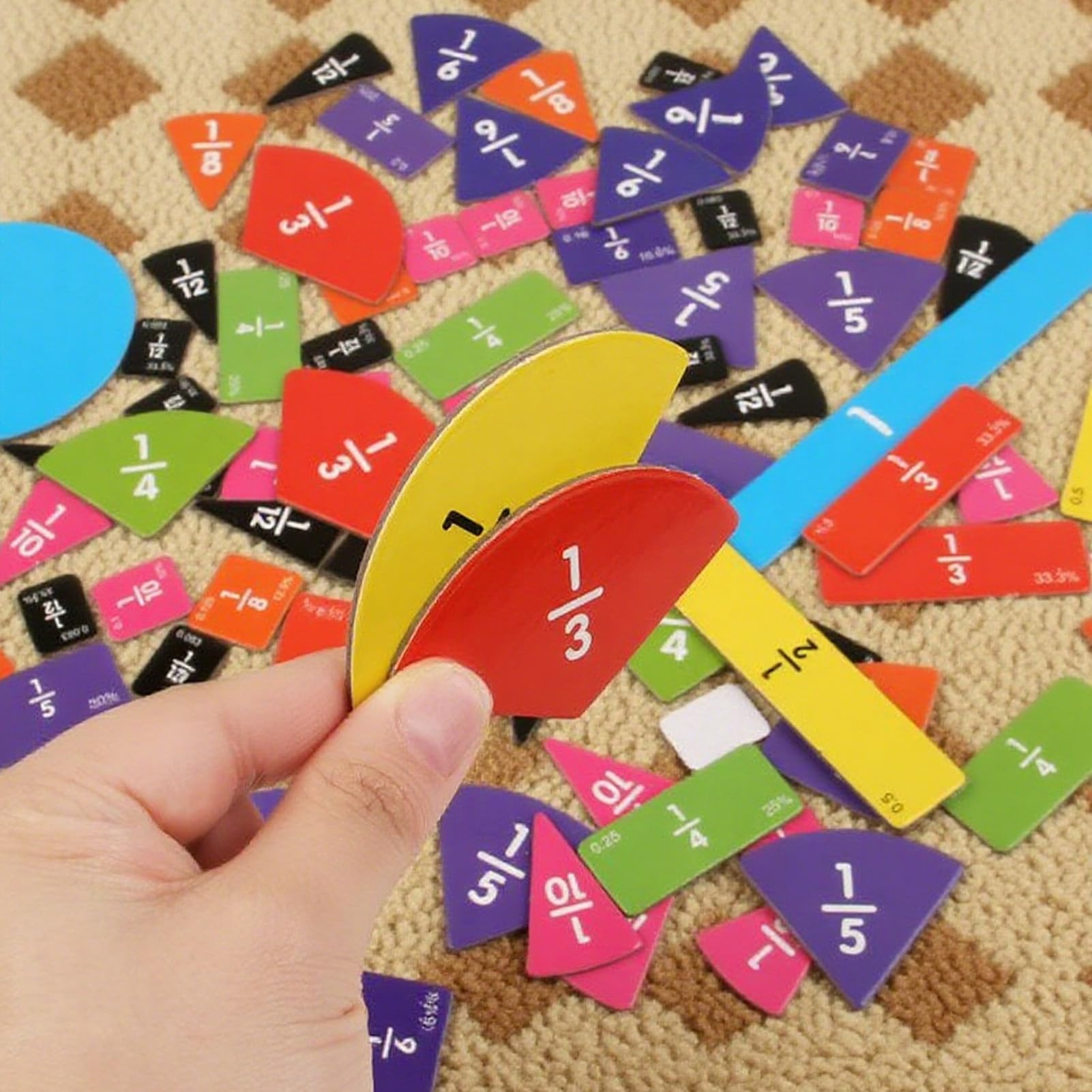Fractions magnétiques - Matériel de manipulation des fractions, Jeu éducatif pour enfants dès 3 ans