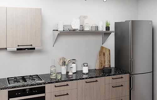 Miniatura 7 de AmGood Estante de pared de acero inoxidable de 48 pulgadas de largo x 18 pulgadas de profundidad  Certificado NSF  Estantería de metal para