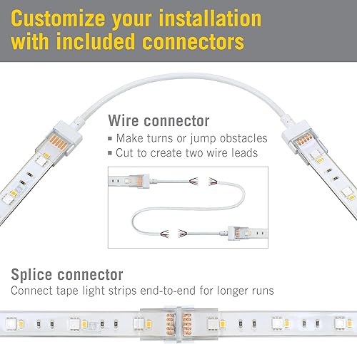 Miniatura 4 de Armacost Lighting RibbonFlex Pro 623410 - Cinta de luz para exteriores, IP67 RGB+W, 30+30 LEDm, 8.2 pies (8.2 ft), multicolor, (623410)