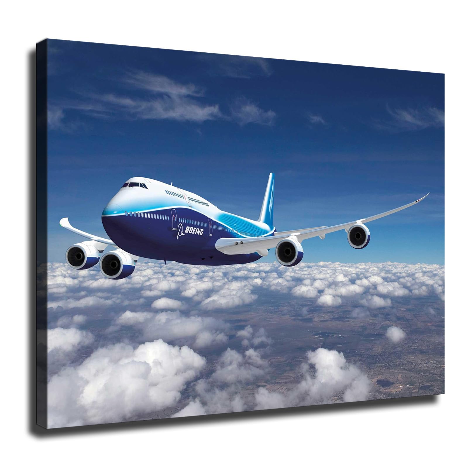 BuXtomThe 747 Airplane Transport Airplane Poster Wall Art Suitable for Home Living Room Office Decoration Wall Decoration (Unframed,16×24inch)